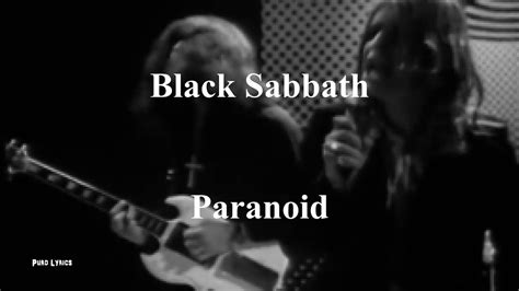 black sabbath paranoid lyrics youtube